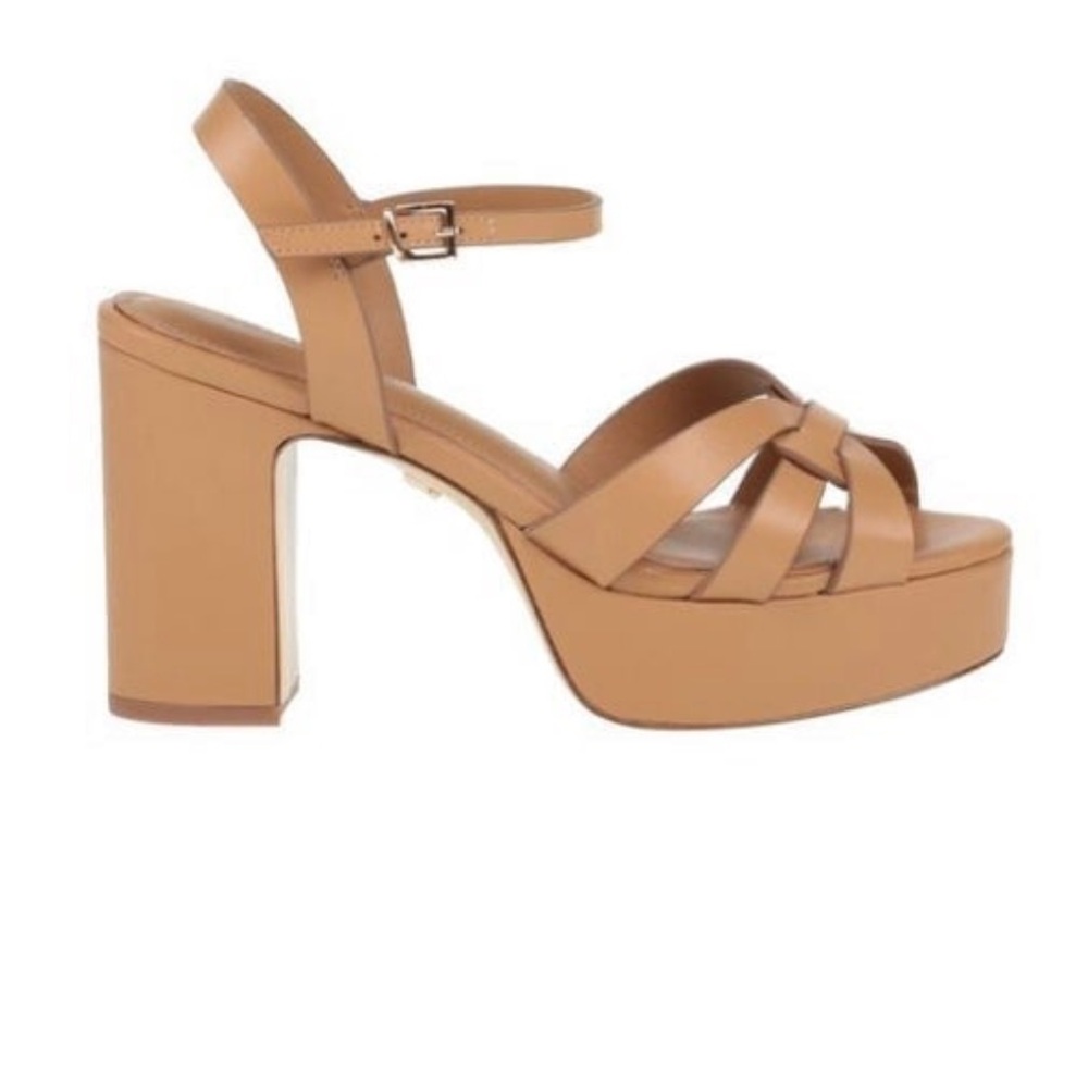 Lola Cruz Bootes Platform Sandal in Camel 7.5